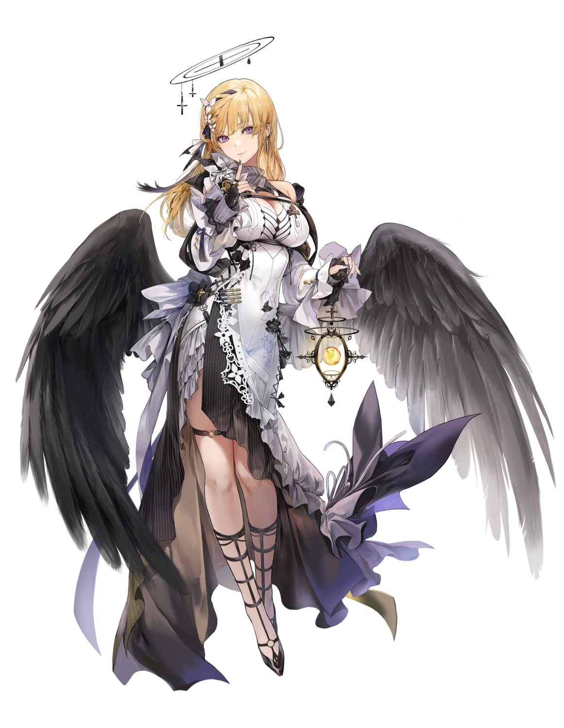 angel, cleavage, dress, garter, kim_eb, wings
