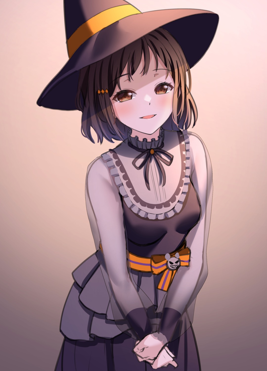 bang_dream!, halloween, hazawa_tsugumi, ptal, see_through, sketch, witch