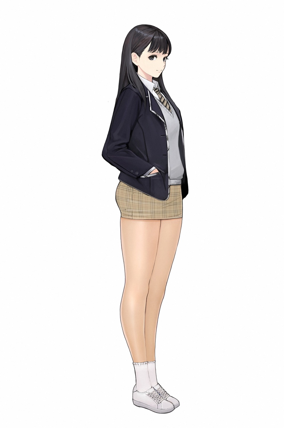 bobobong, pantyhose, seifuku, sweater