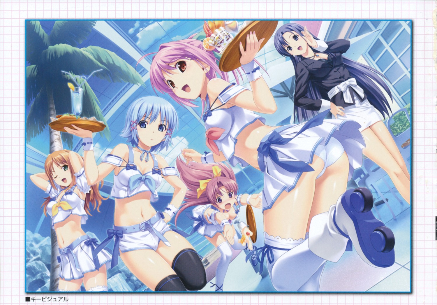 aoi_matsuri, ass, himuro_rikka, hinata_hanabi, koutaro, minazuki_izumi, pantsu, saotome_nagi, screening, thighhighs, tropical_kiss, twinkle