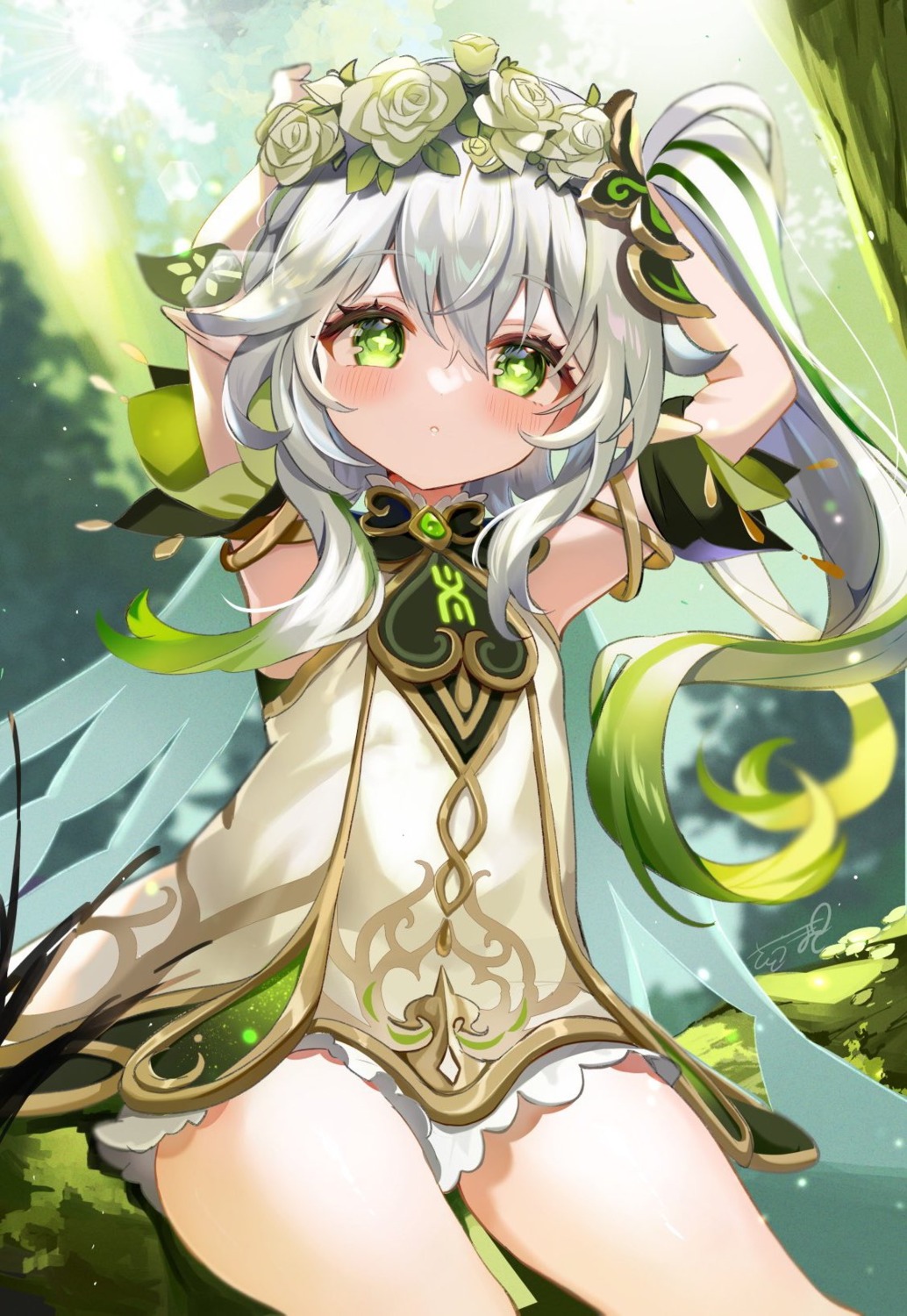 dress, genshin_impact, nahida, pointy_ears, satoupote
