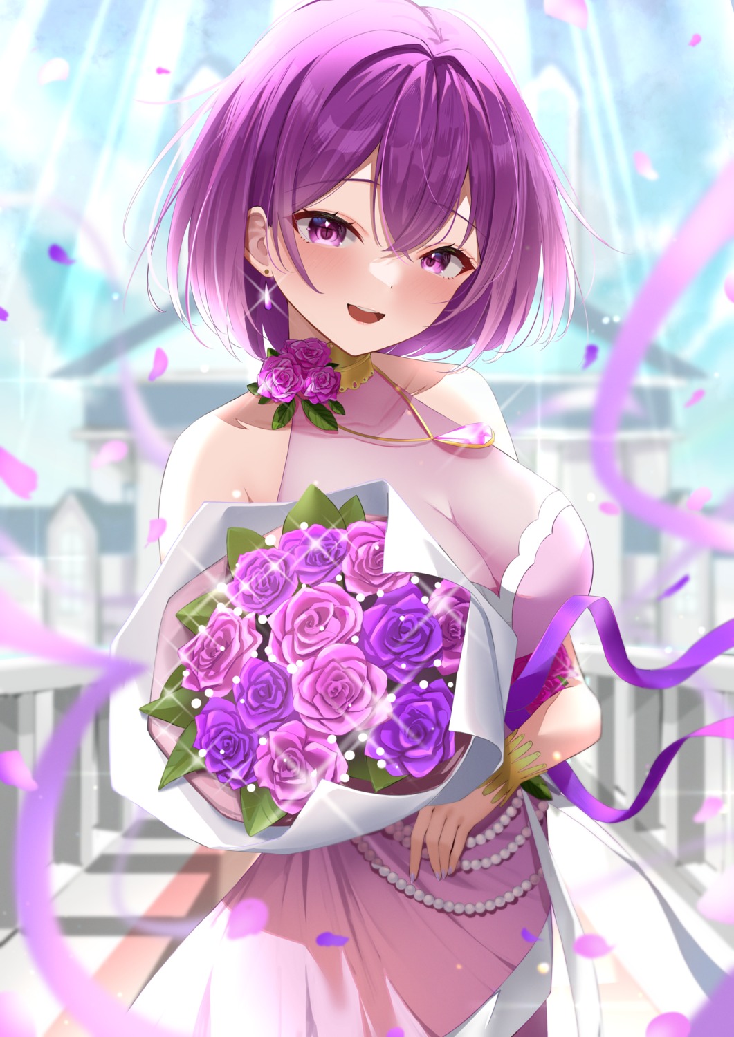 dress, horo_27, indie_virtual_youtuber, no_bra, see_through
