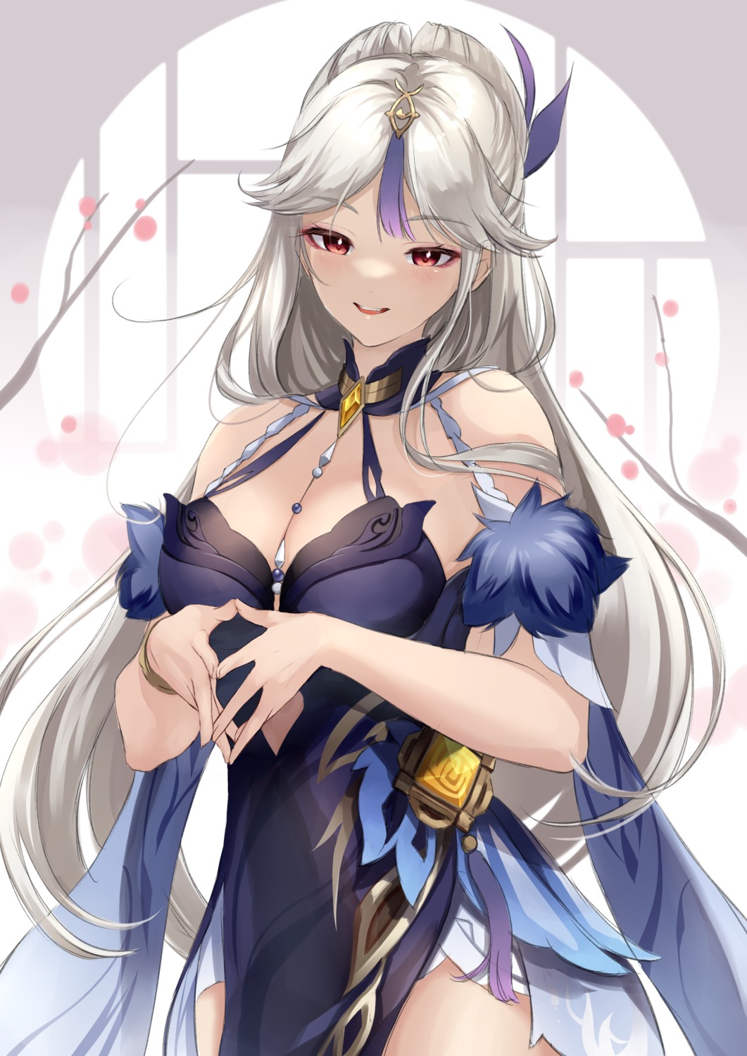 asian_clothes, genshin_impact, ningguang, sazanka