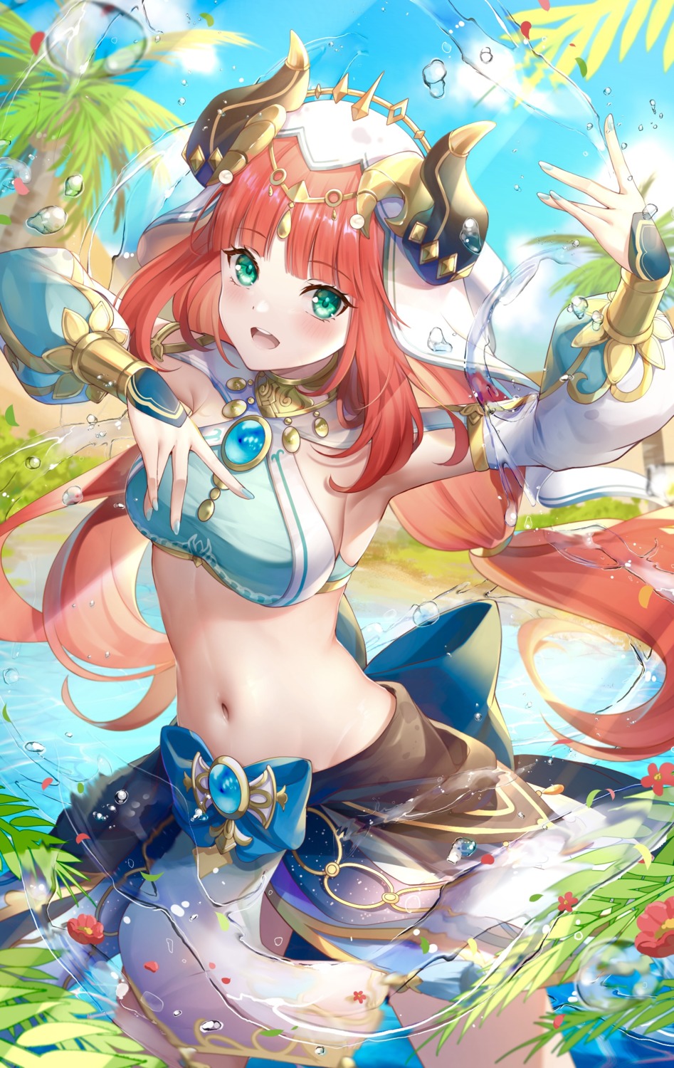 genshin_impact, horns, nilou, noan