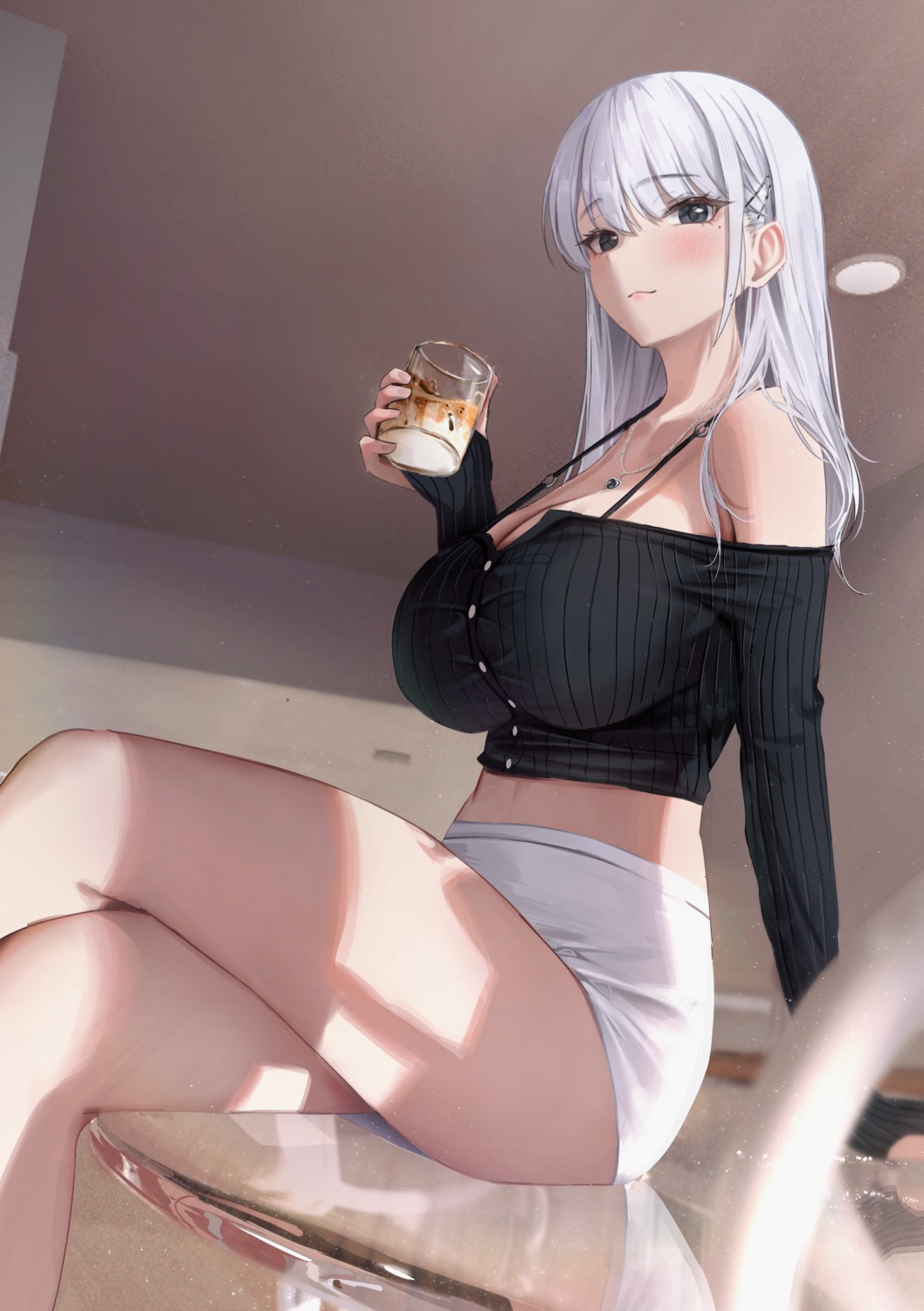 cleavage, no_bra, po_ppe, sweater
