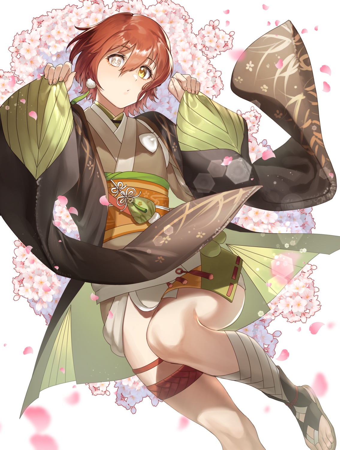 garter, hanny_(uirusu_chan), heterochromia, hina_(hanny), japanese_clothes