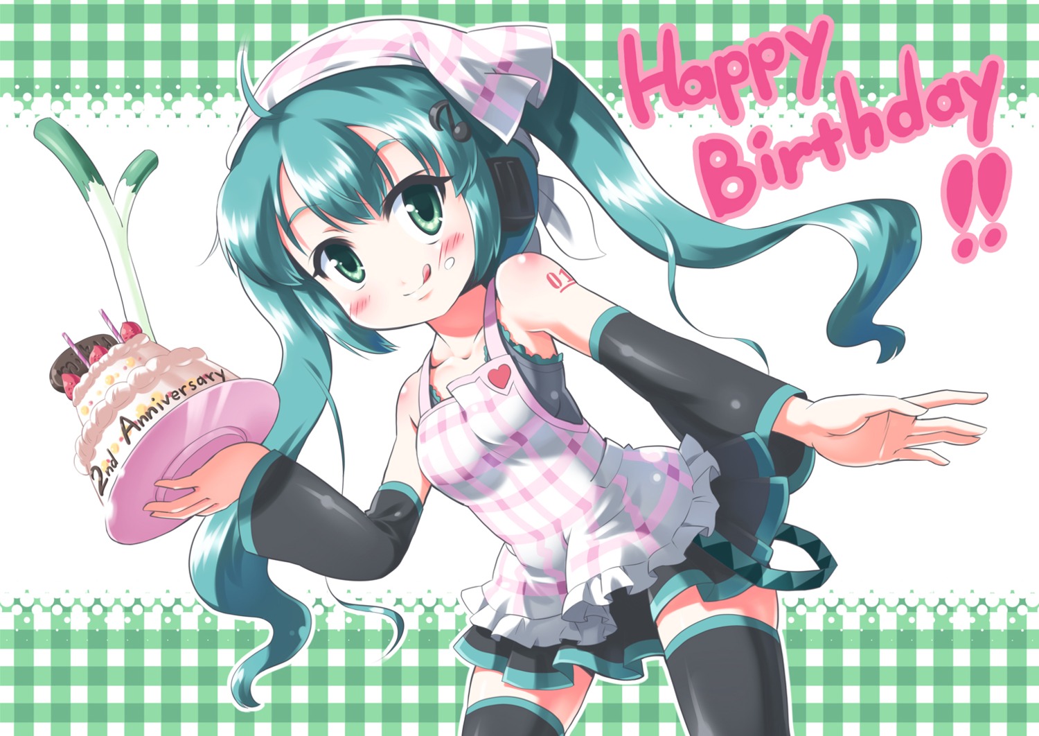 hatsune_miku, morujii, thighhighs, vocaloid