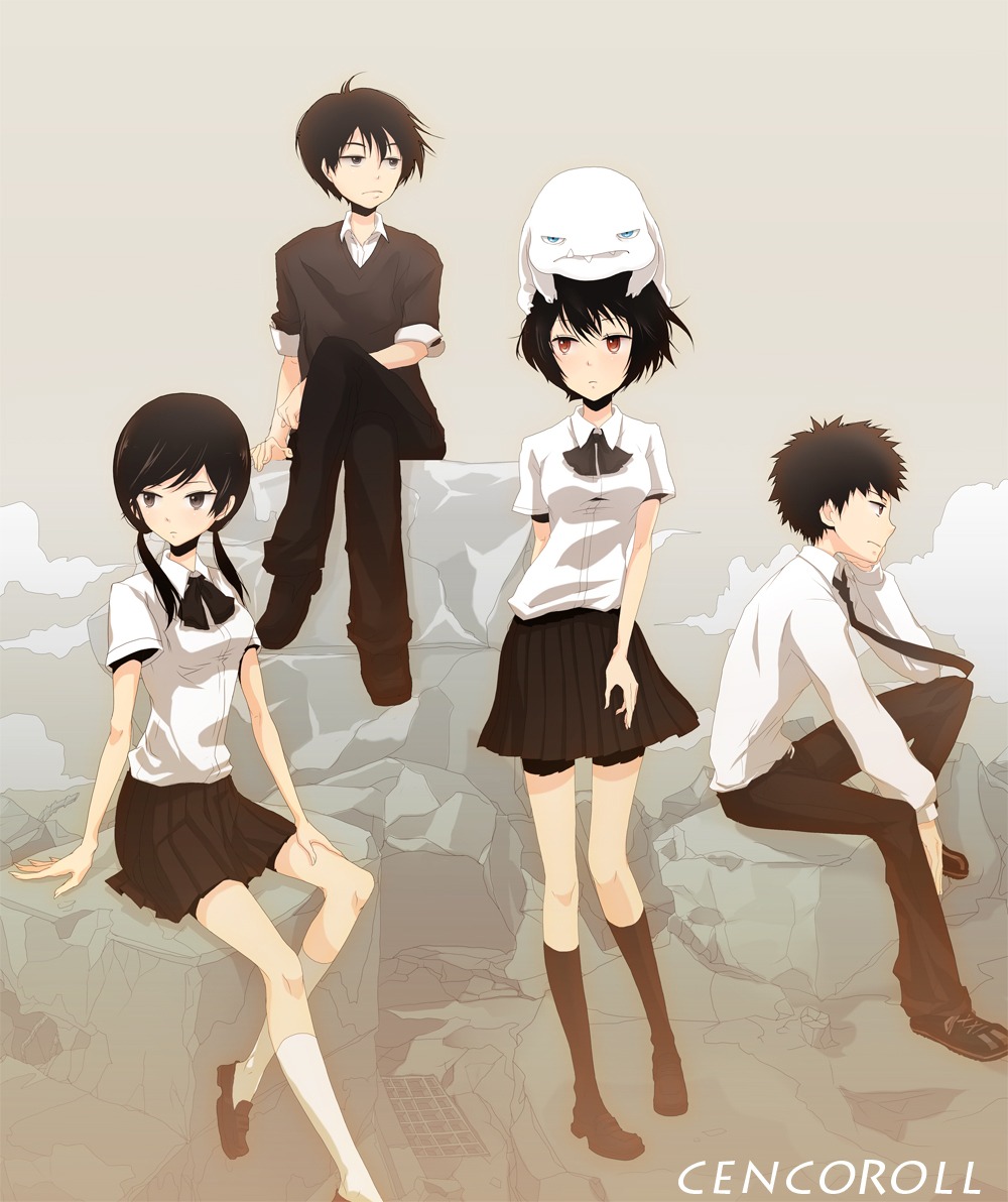 cenco, cencoroll, seifuku, shuu_(cencoroll), tetsu_(cencoroll), yuki_(cencoroll), zerokichi