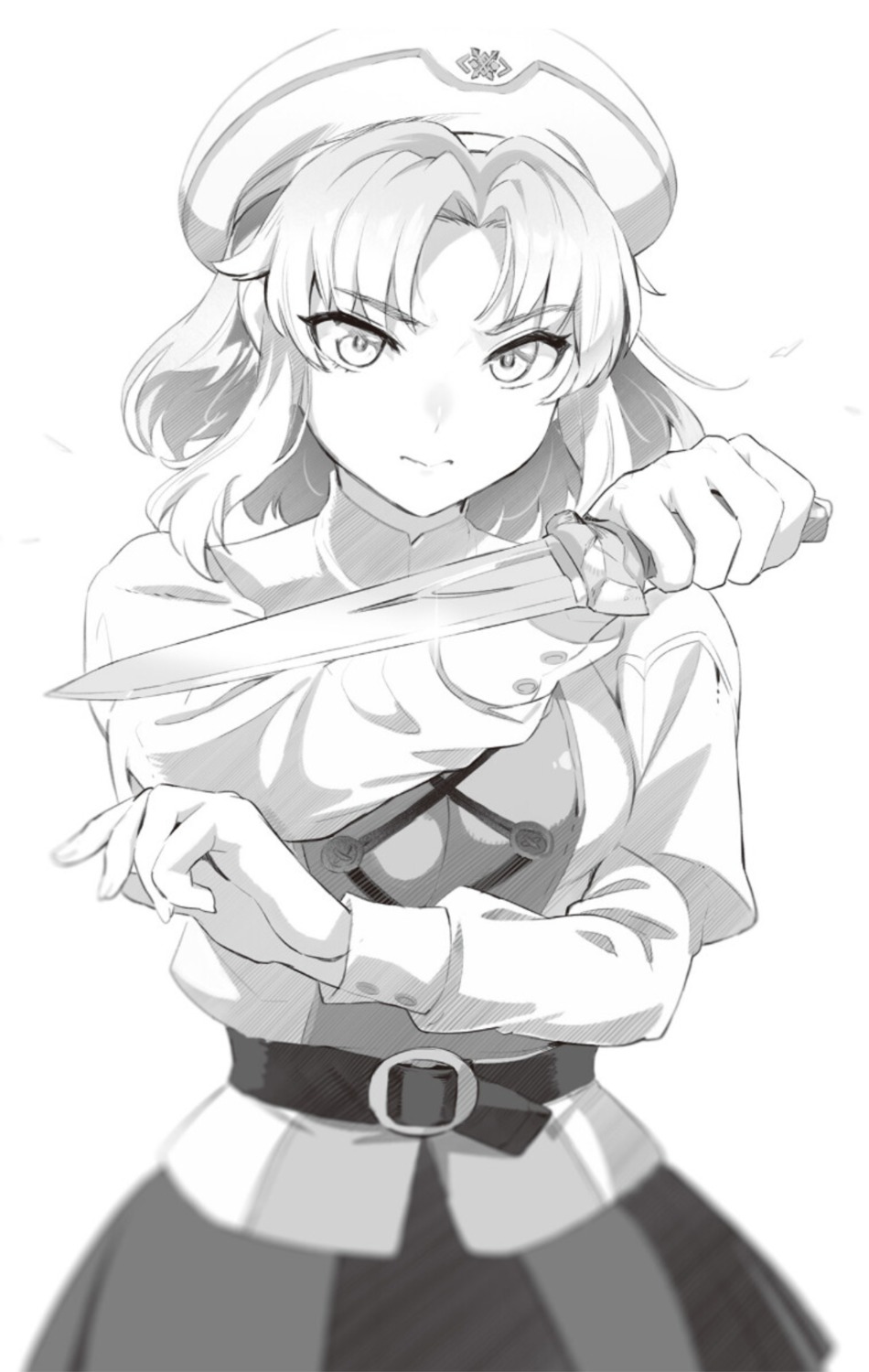 dappou_tamer_no_nariagari_boukentan, monochrome, ookuma_nekosuke, weapon