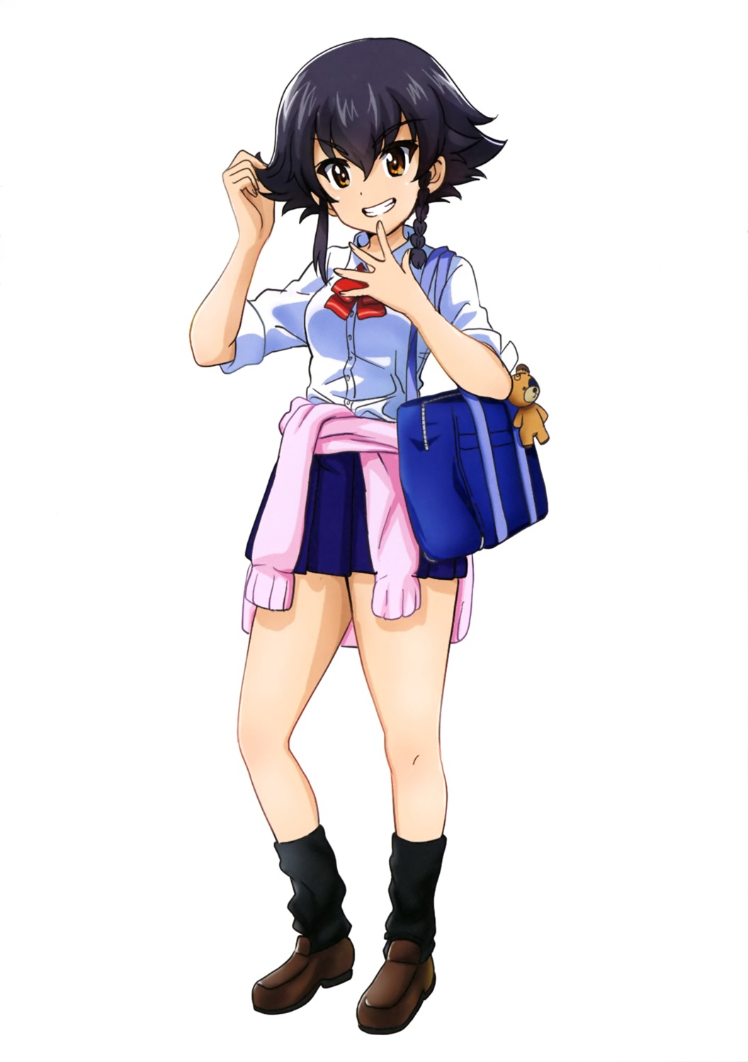 girls_und_panzer, kanau, pepperoni, seifuku, sweater