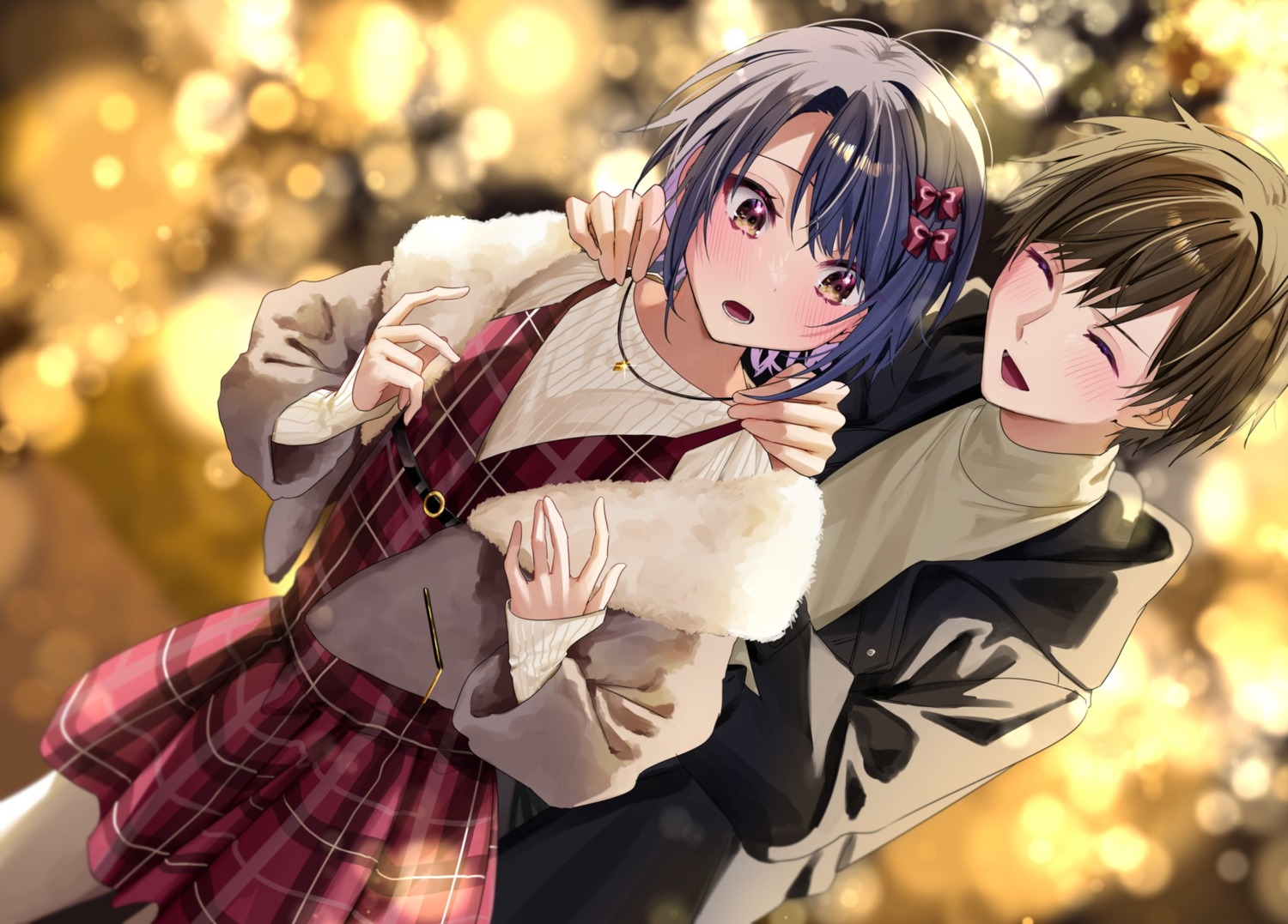 chigusa_minori, christmas, dress, himeno_akira, jitsuwa_imouto_deshita., majima_ryouta, sweater