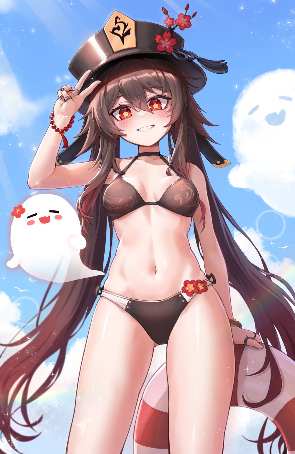 bikini, genshin_impact, hu_tao, kokukyukeo, swimsuits