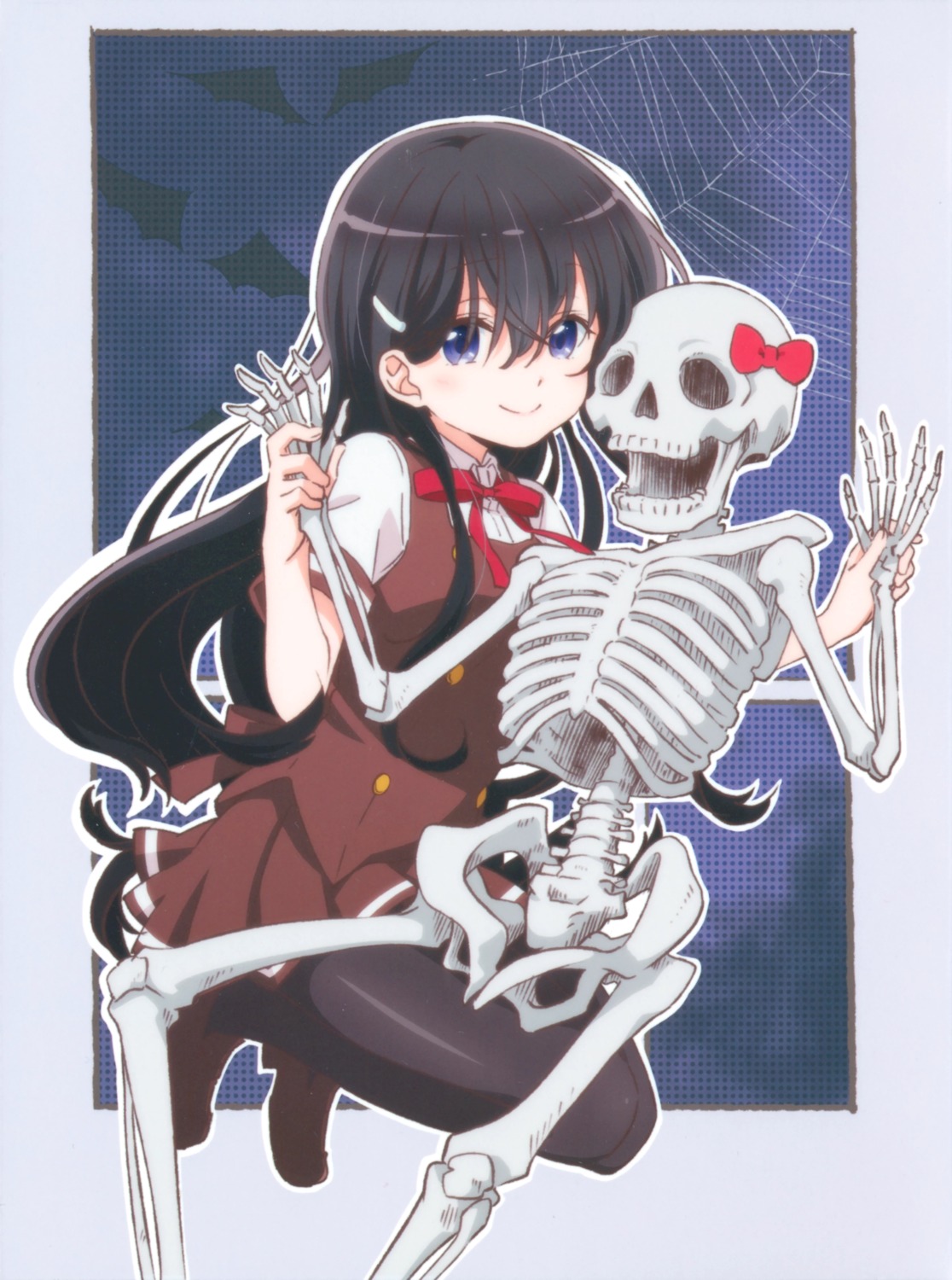 comic_girls, disc_cover, fuura_suzu, pantyhose, saitou_yoshiko, seifuku