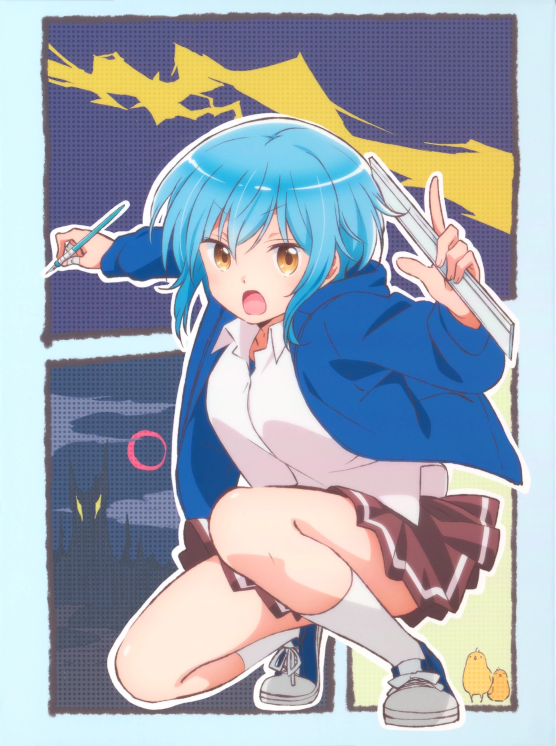 comic_girls, disc_cover, katsuki_tsubasa, saitou_yoshiko, seifuku