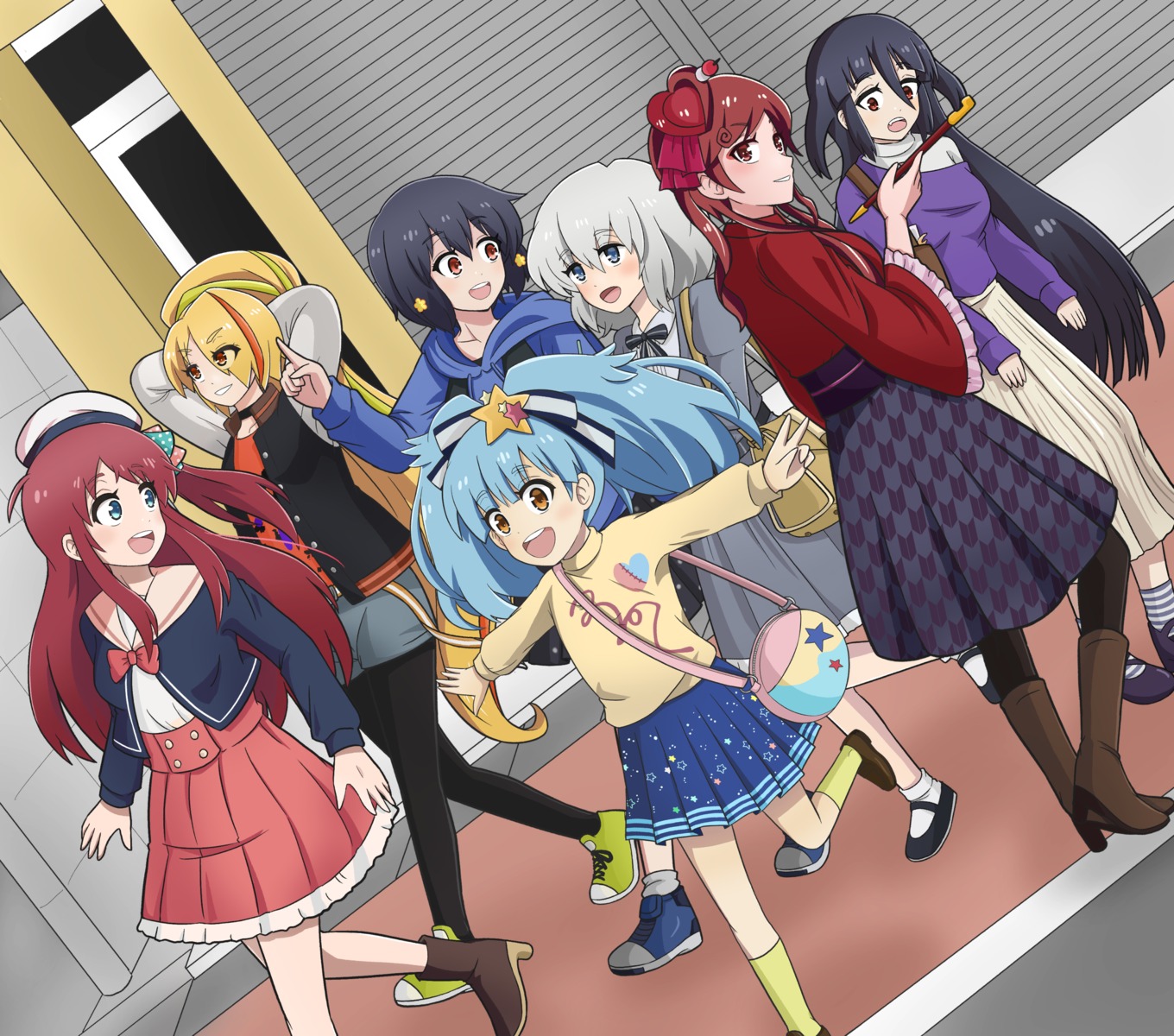 heels, hoshikawa_lily, japanese_clothes, konno_junko, minamoto_sakura, mizuno_ai, nikaido_saki, pantyhose