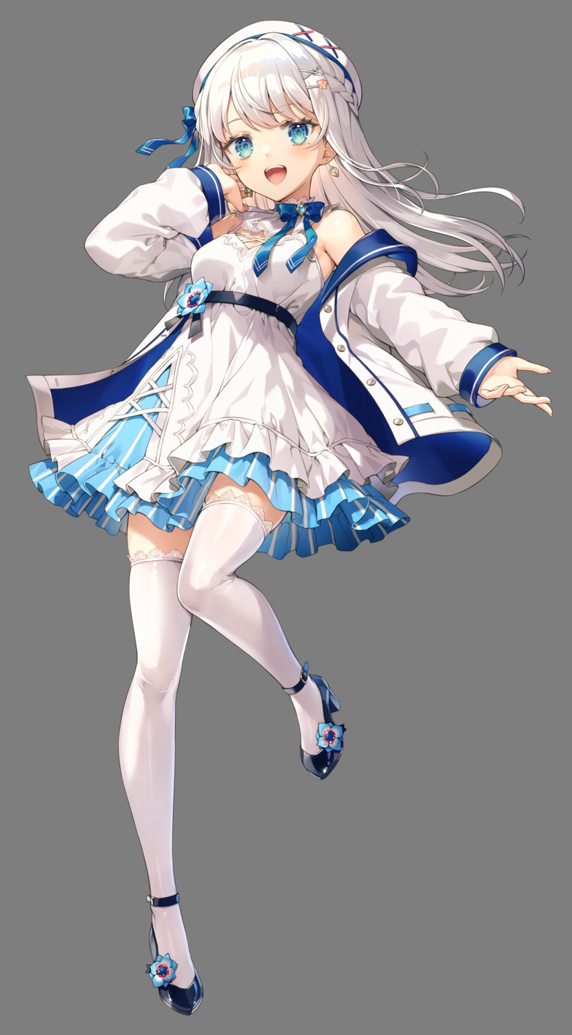 dress, heels, kikugetsu, thighhighs, transparent_png