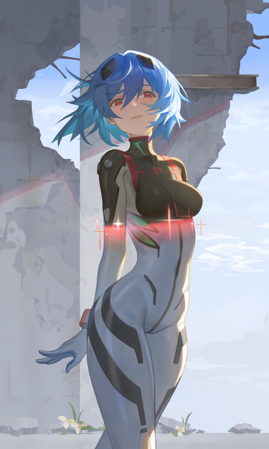 ayanami_rei, bodysuit, neon_genesis_evangelion, rin617