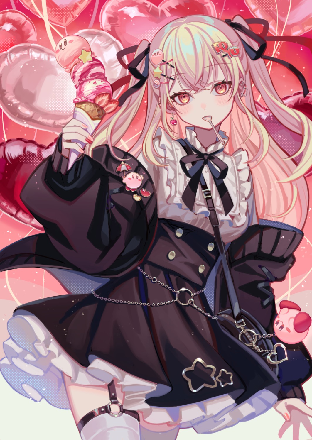 garter, gothic_lolita, lolita_fashion, skirt_lift, stockings, thighhighs, zoff_(daria)