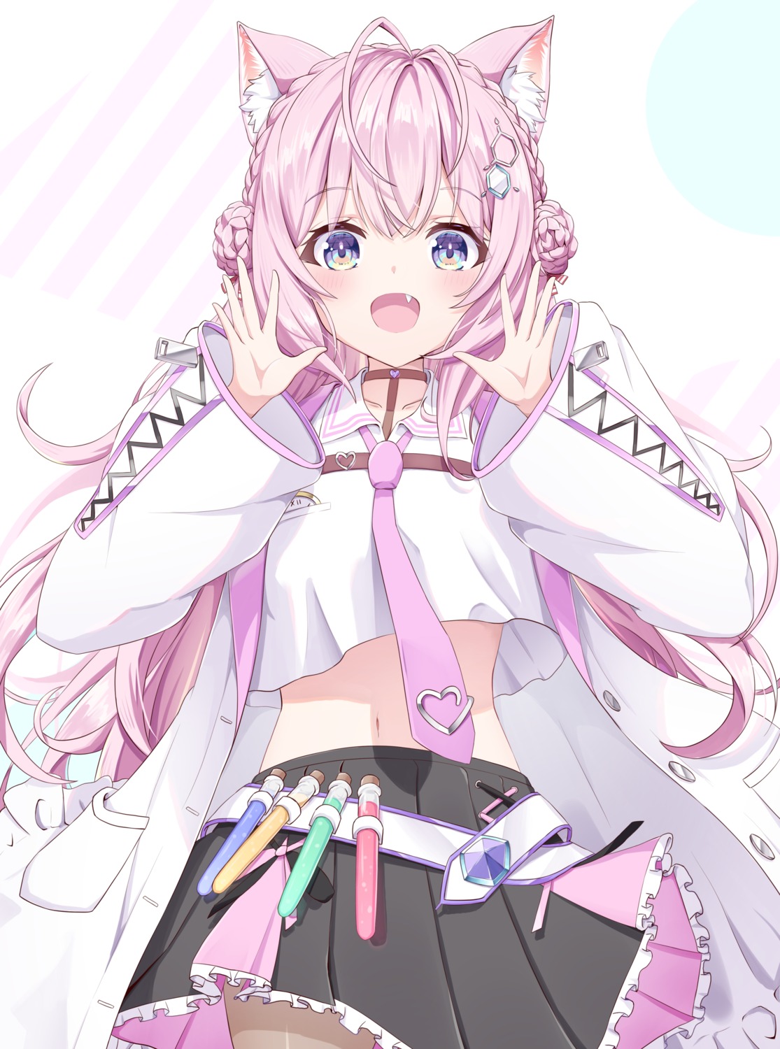 animal_ears, hakui_koyori, hololive, kag_tsukimi, skirt_lift