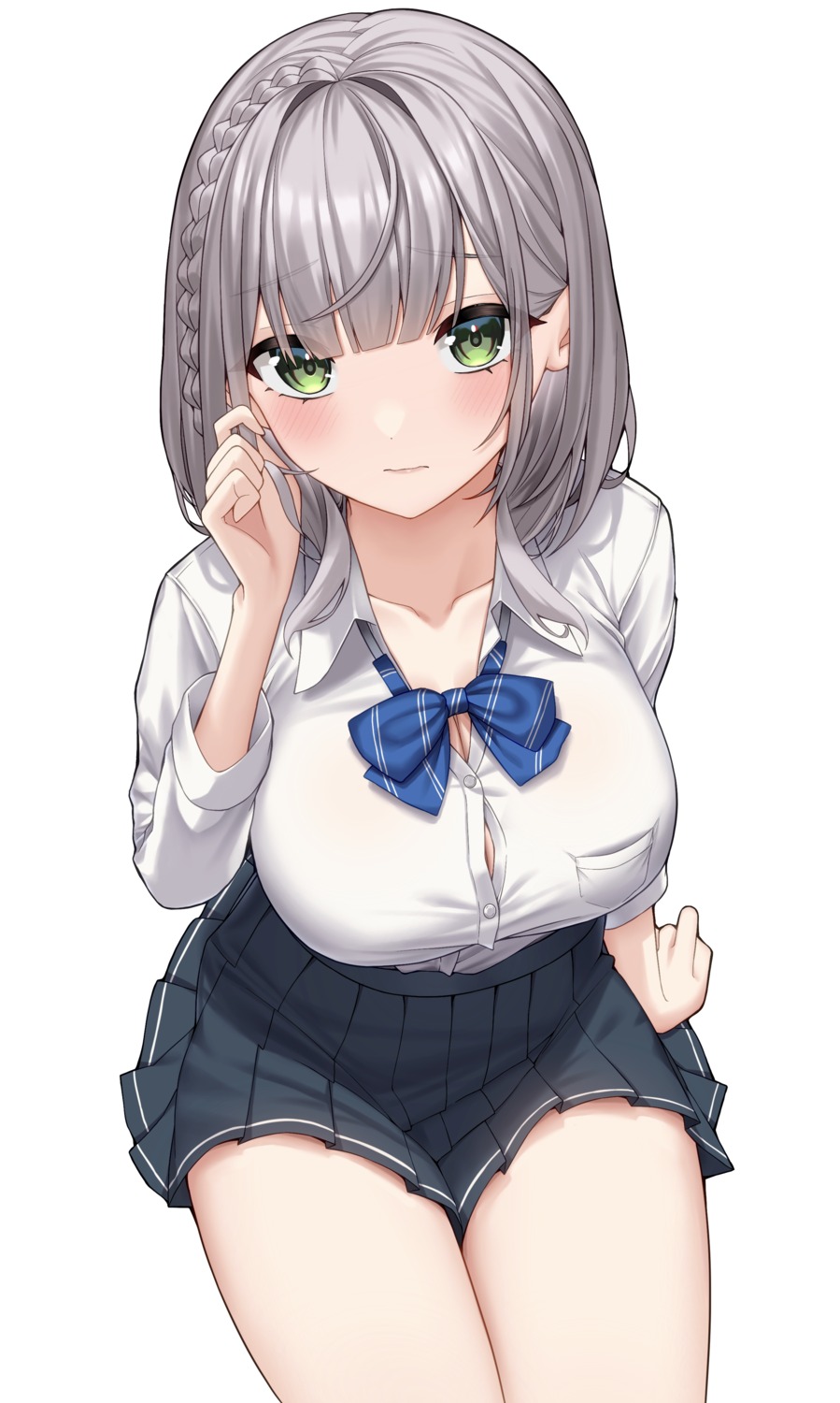 hololive, honeyhoppin, see_through, seifuku, shirogane_noel