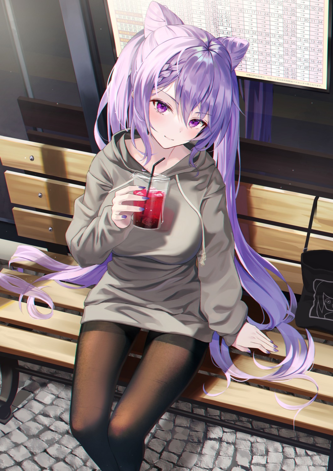 genshin_impact, hyonee, keqing, pantyhose