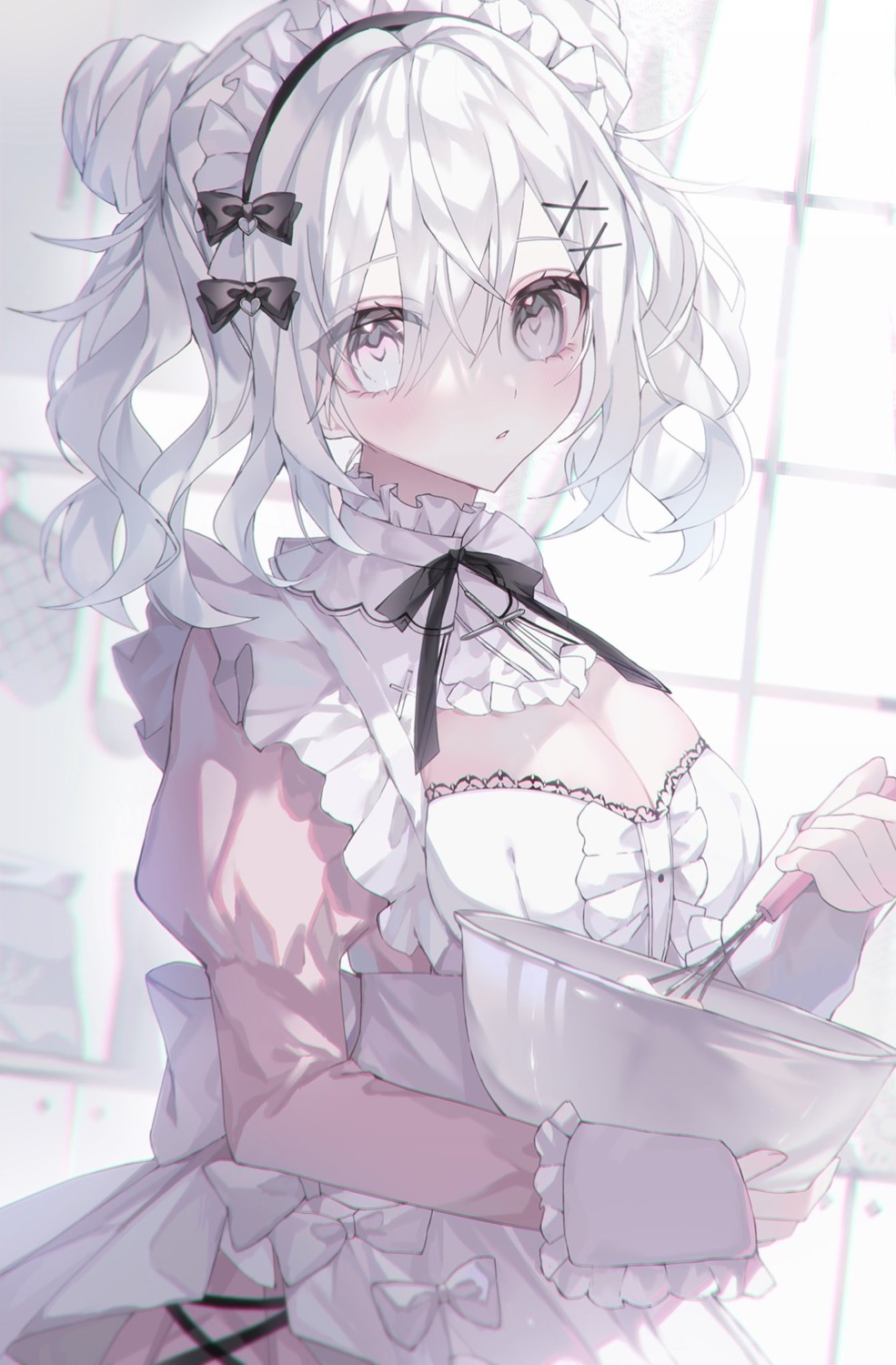 cleavage, hagoromo_mayo, indie_virtual_youtuber, maid, noah_(0noah)