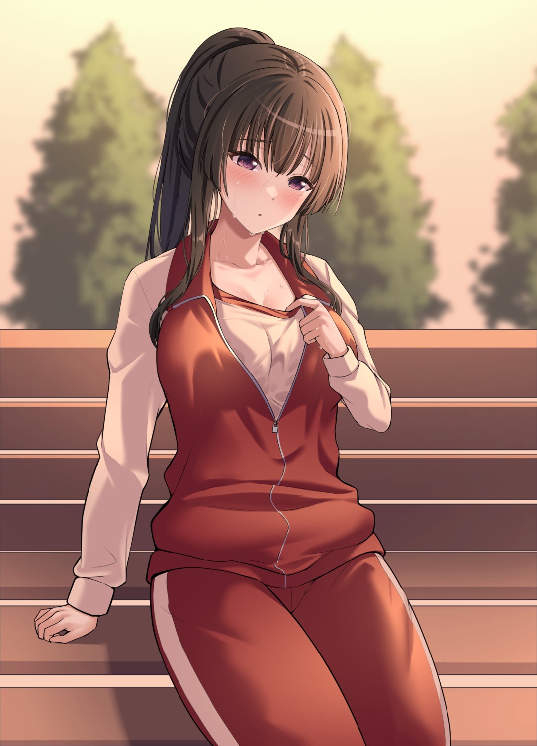 bang_dream!, bang_dream!_episode_of_roselia, gym_uniform, ptal, shirokane_rinko, wet_clothes