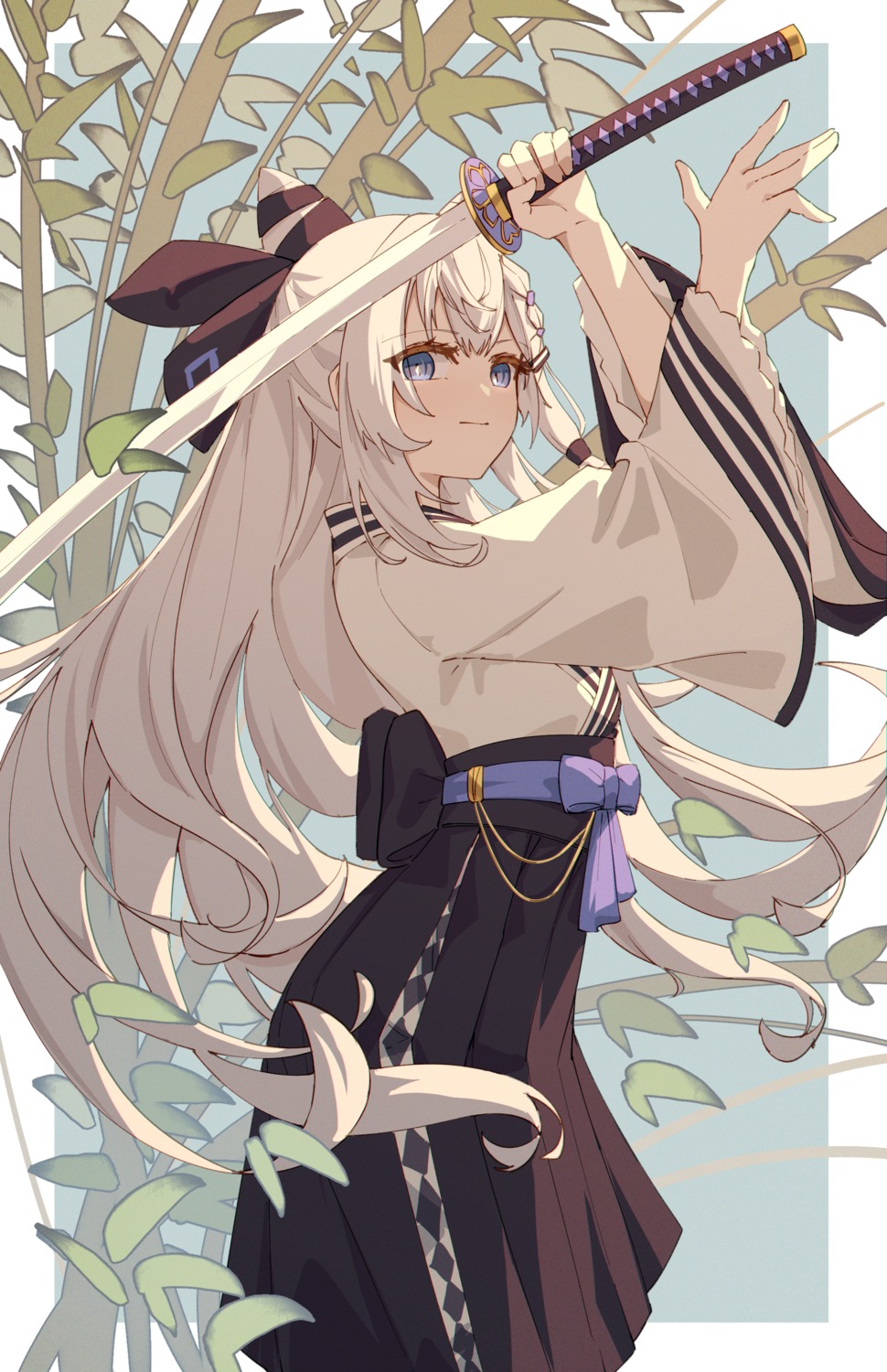 hololive, hololive_indonesia, japanese_clothes, jl_tan, sword, vestia_zeta