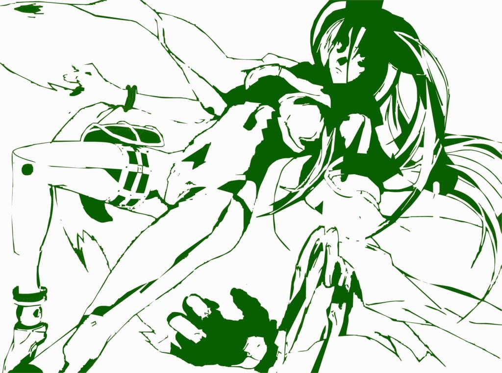 hanawa_momiji, jingai_makyou, monochrome, niθ