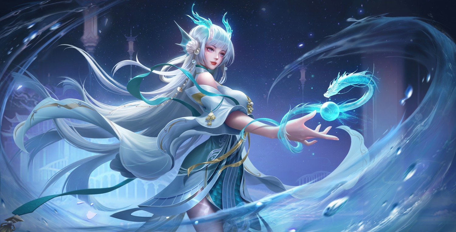 asian_clothes, honor_of_kings, horns, lan_wu_sama, shi_xi