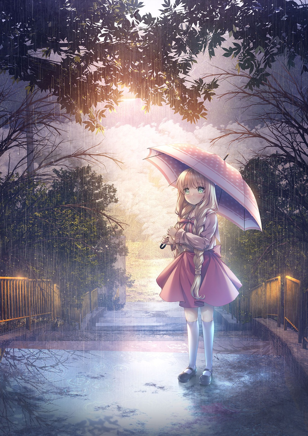 hinoue_itaru, novamicus, one., seifuku, sweater, umbrella