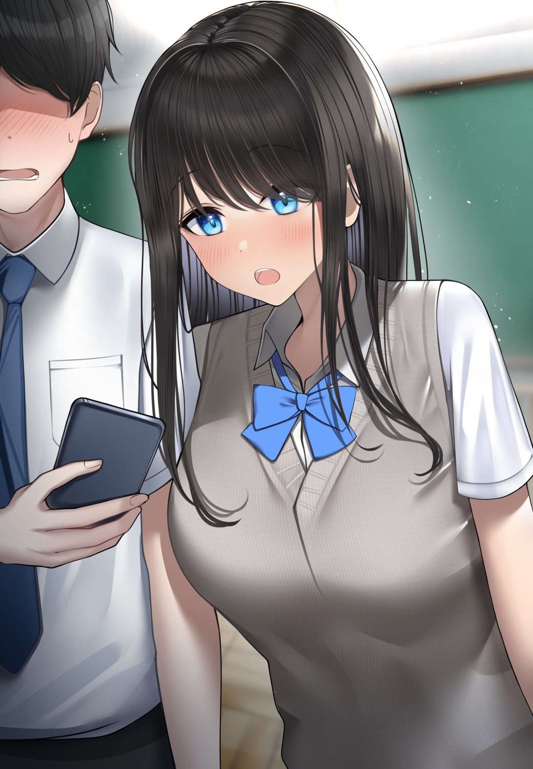 kaku_yone, seifuku, sweater