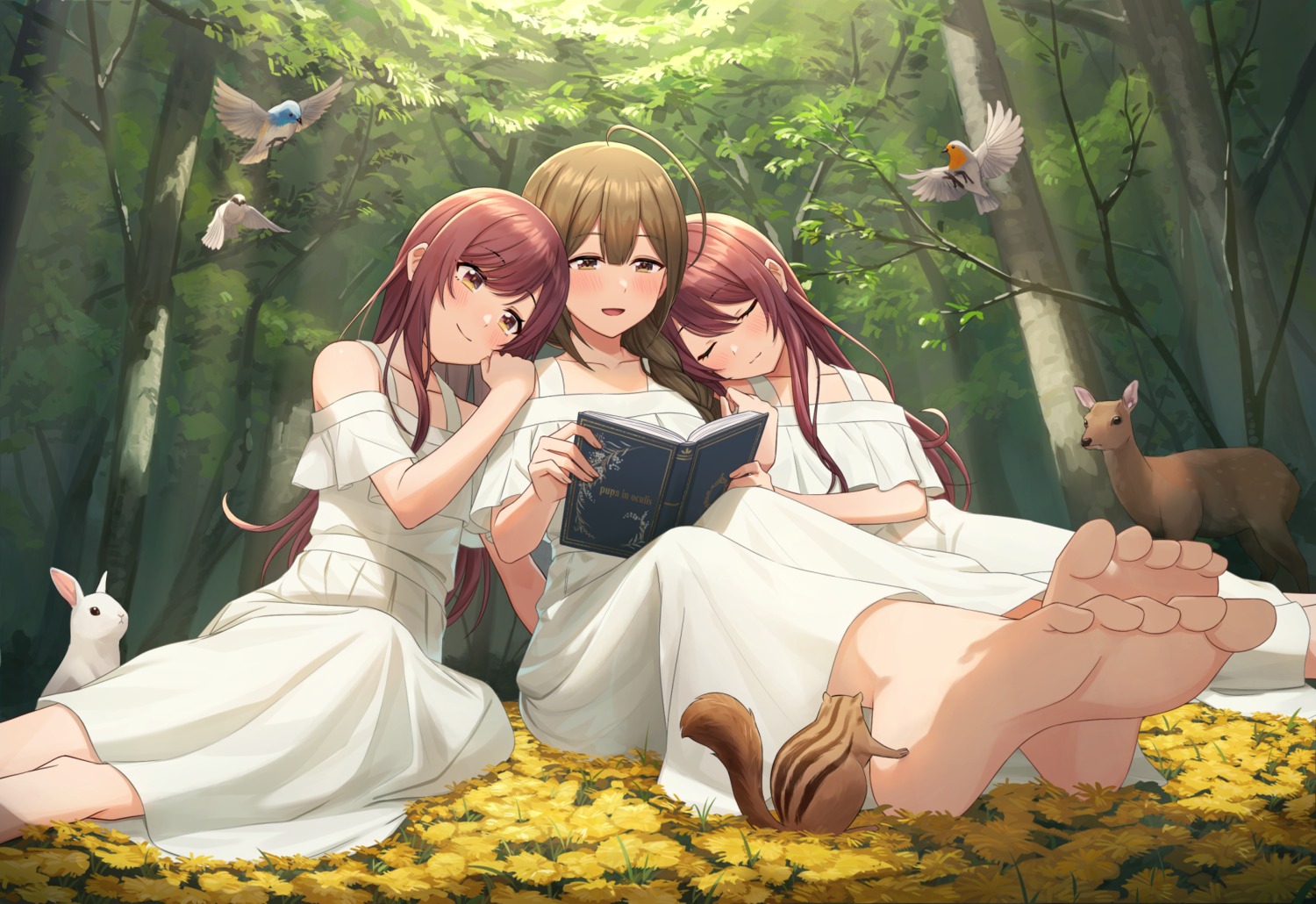 dress, feet, kurageso, kuwayama_chiyuki, oosaki_amana, oosaki_tenka, the_idolm@ster, the_idolm@ster_shiny_colors