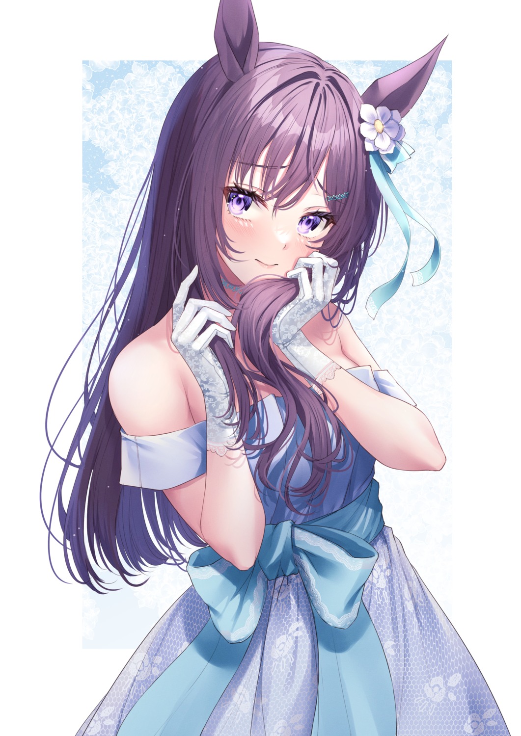 animal_ears, dress, mejiro_dober_(umamusume), no_bra, primamiya, uma_musume_pretty_derby