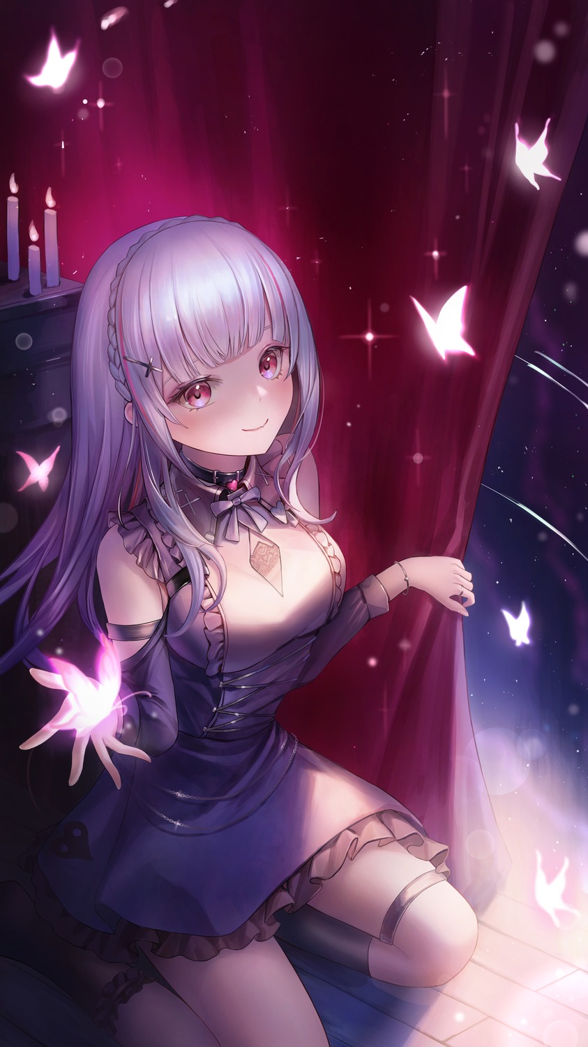 asumi_sena, cattleya_regina_games, dress, garter, vspo!, yahiro_(heartseek000)