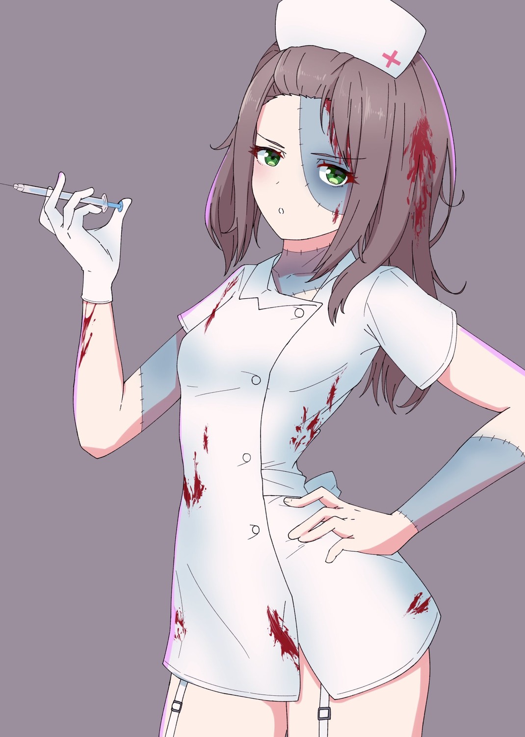 blood, halloween, kamidan, nurse, shania_(xenoblade_3), xenoblade_(series), xenoblade_3