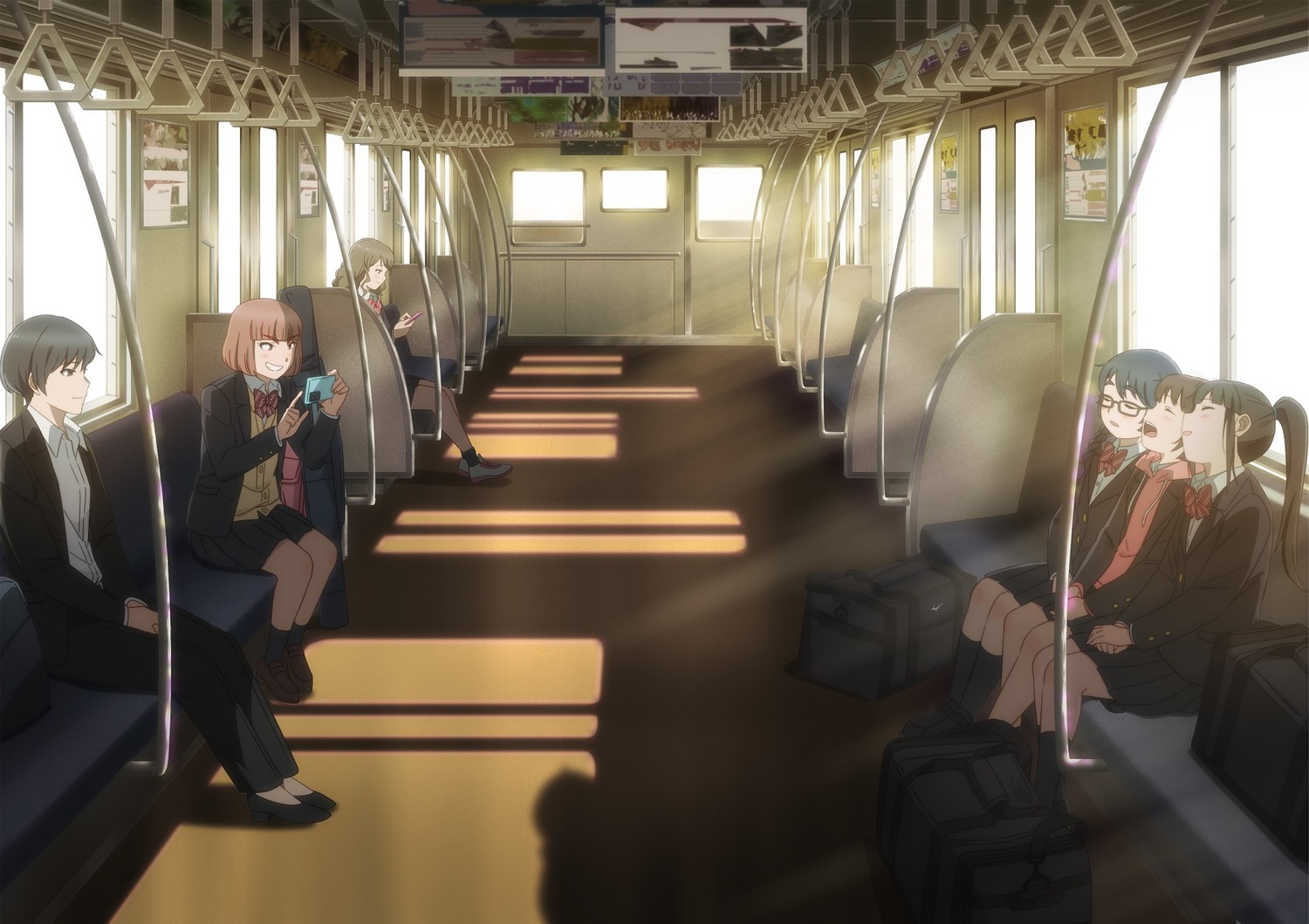 business_suit, himeno_tsumugi, hiura_towa, megane, mou_ippon!, nagumo_anna, seifuku, sonoda_michi