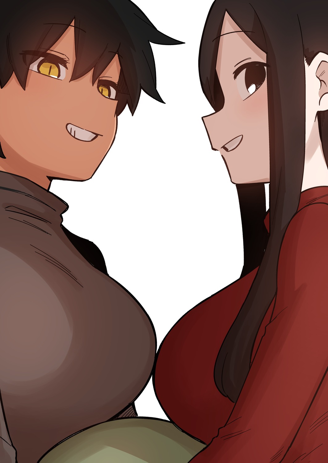igarashi_futaba, kurobe_natsumi, sakurai_touko, senpai_ga_uzai_kouhai_no_hanashi, shiromanta, sweater, symmetrical_docking