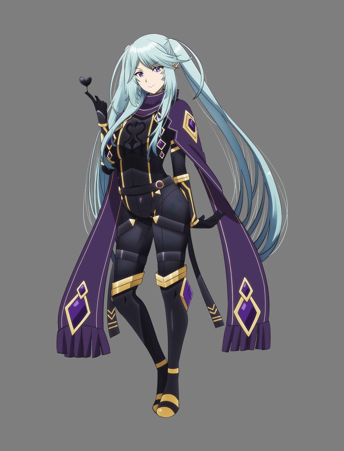 bodysuit, elf, epsilon_(kagejitsu), garter, kage_no_jitsuryokusha_ni_naritakute!, pointy_ears, transparent_png