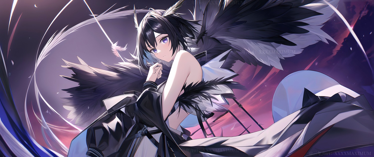 arknights, la_pluma_(arknights), no_bra, sannen_(wuuk5423)