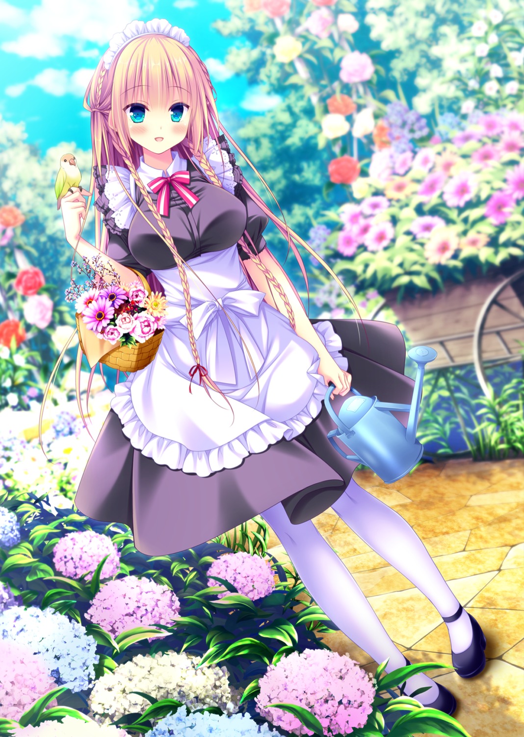 annabel_maid_garden, annabel_maid_garden_(game), barista_lab, maid, pantyhose, sesena_yau