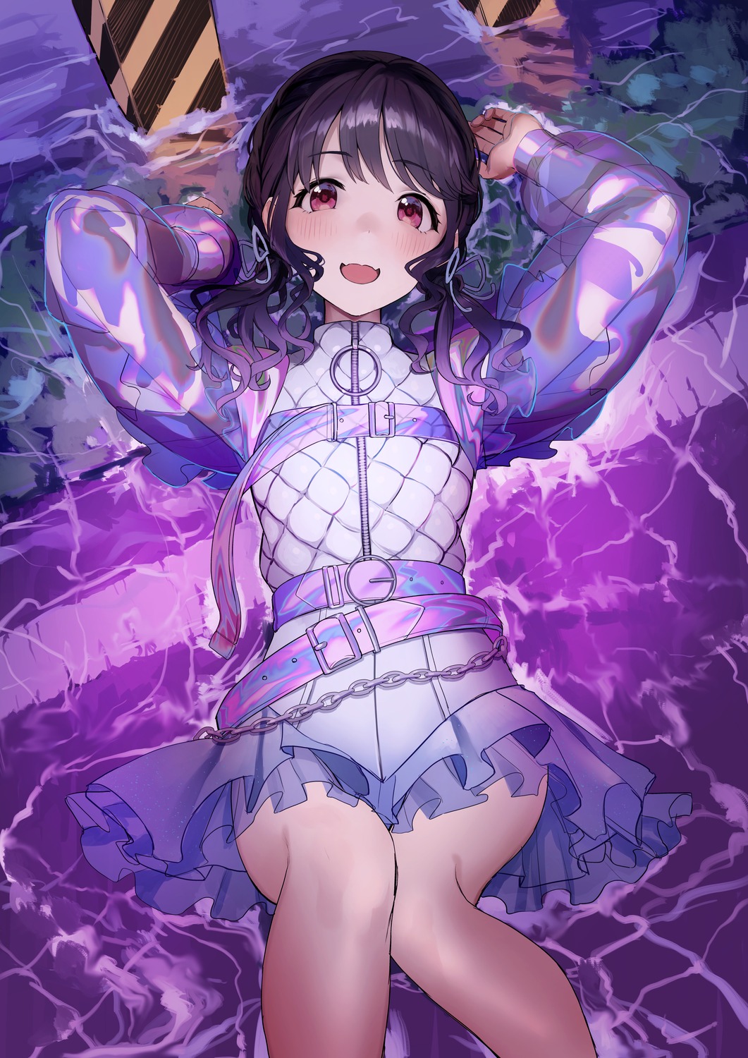 fukumaru_koito, see_through, skirt_lift, the_idolm@ster, the_idolm@ster_shiny_colors, uouokuma, wet