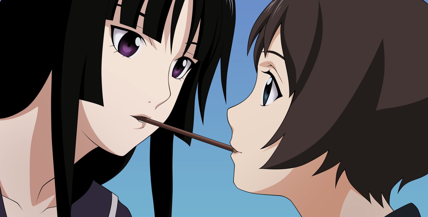 ga-rei_zero, isayama_yomi, tsuchimiya_kagura, vector_trace, yuri