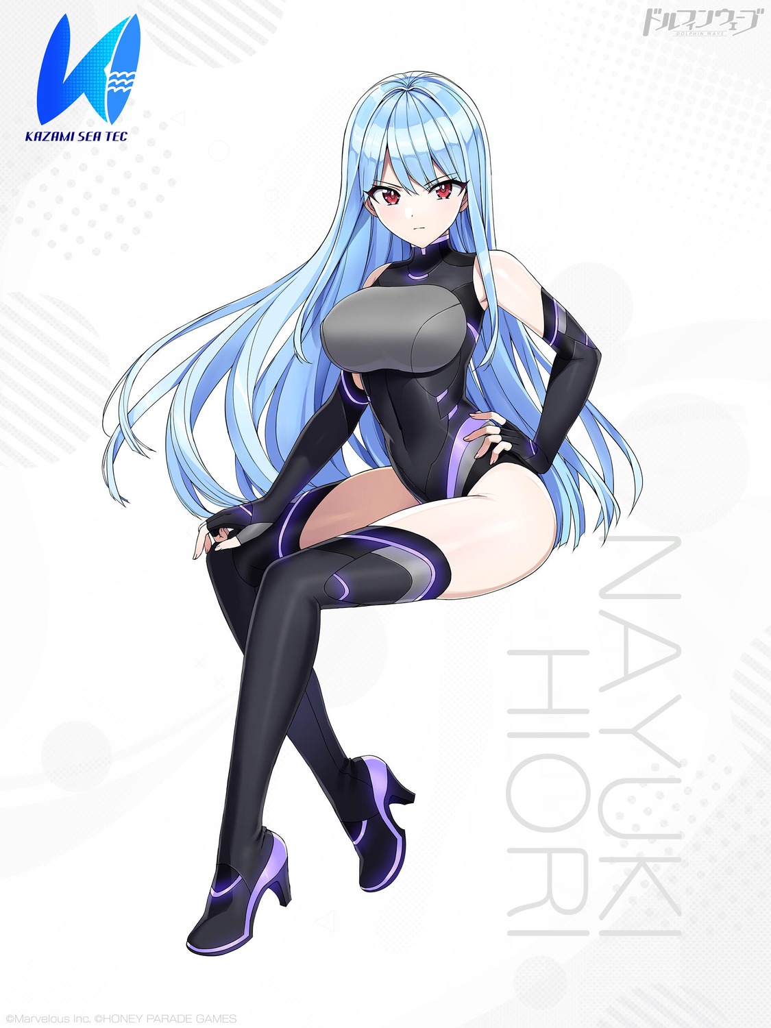 dolphin_wave, heels, leotard, nayuki_hiori, takuji, thighhighs