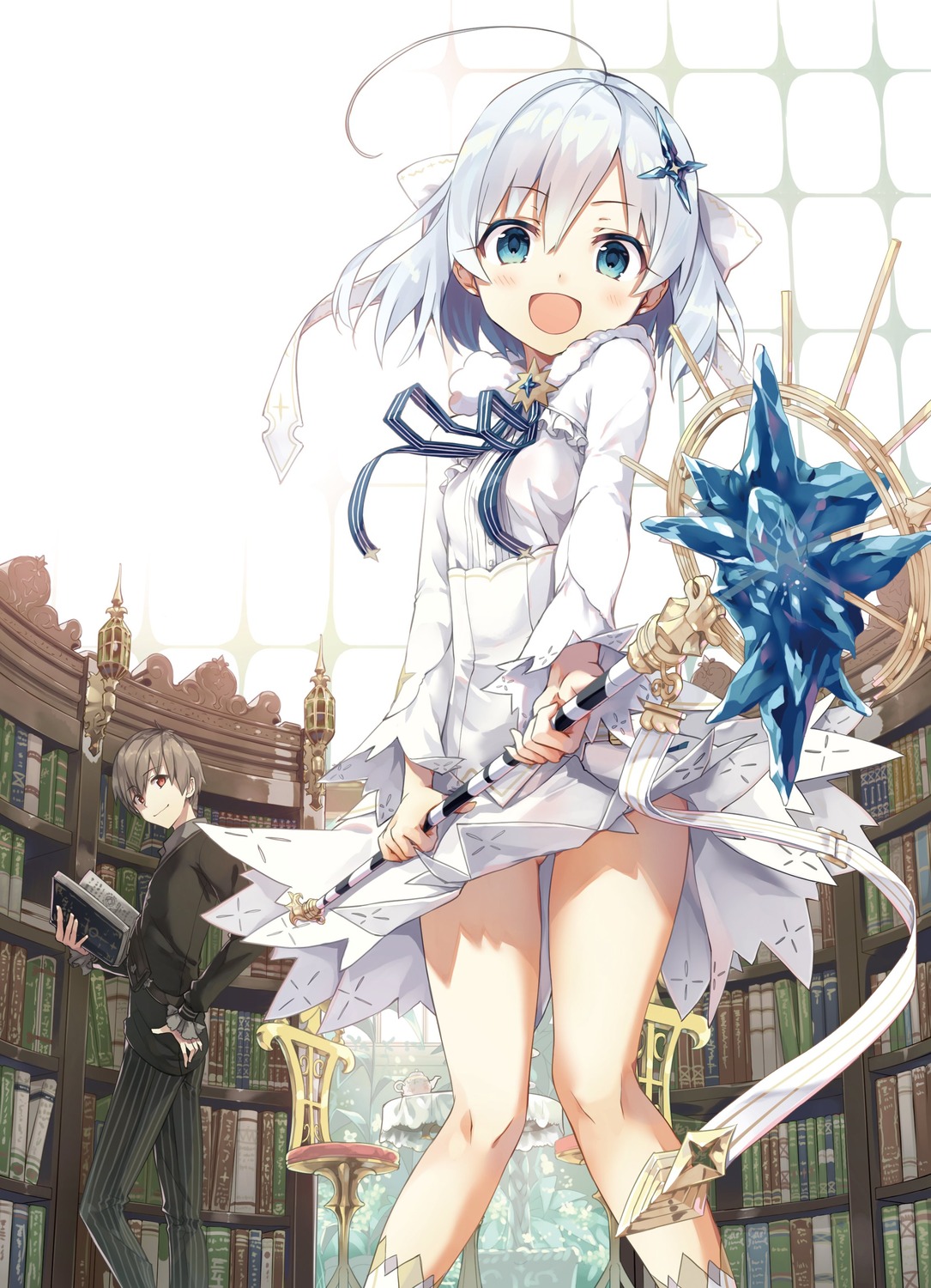 allen_(koujo_denka), cura, dress, koujo_denka_no_kateikyoushi, skirt_lift, tina_howard, weapon