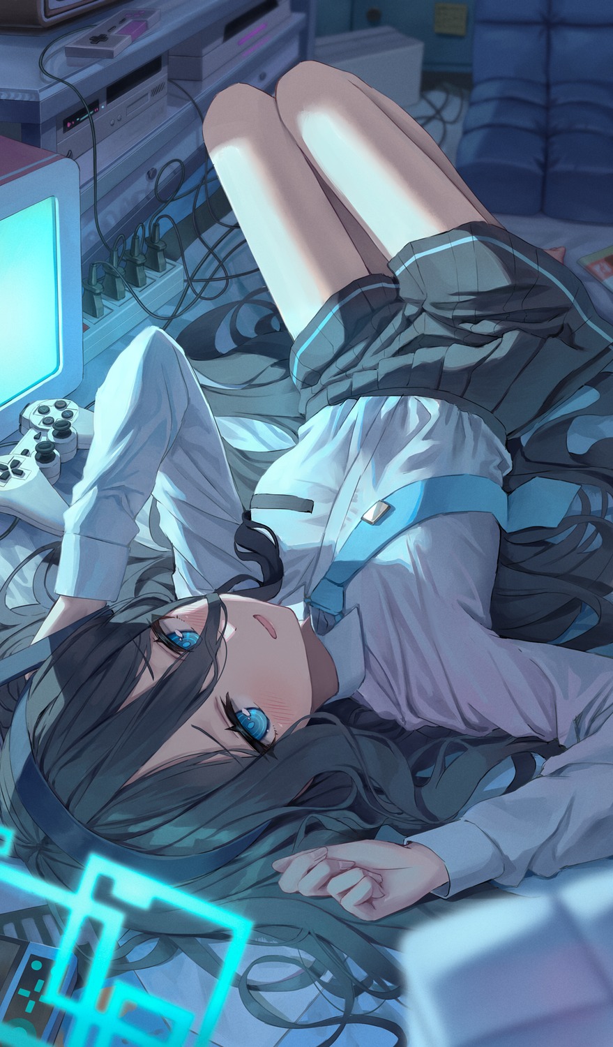 blue_archive, halo, seifuku, superpig, tendou_aris