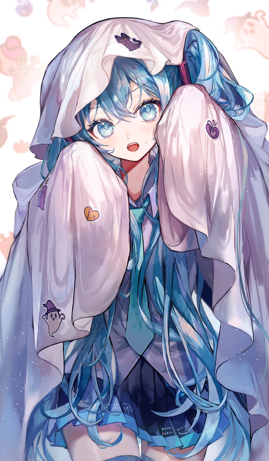 halloween, hatsune_miku, pipi_(hana_no_orchestra), thighhighs, vocaloid