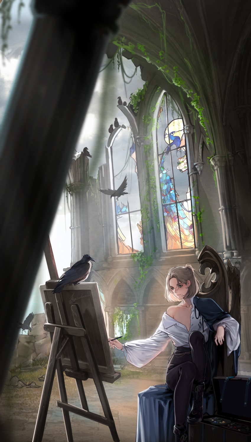 albedo_(genshin_impact), genshin_impact, inga2ooo, male