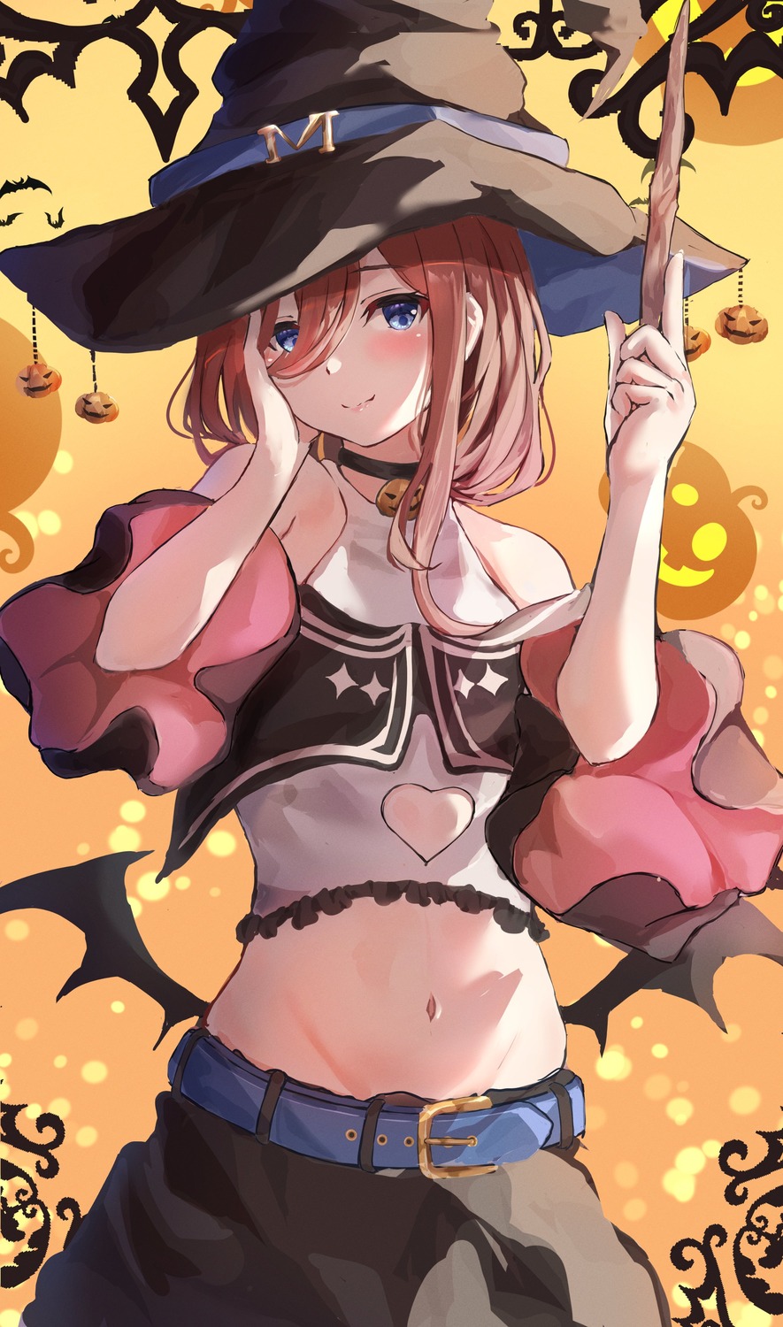5-toubun_no_hanayome, halloween, nakano_miku, raikun_raikun, tagme, weapon, wings, witch