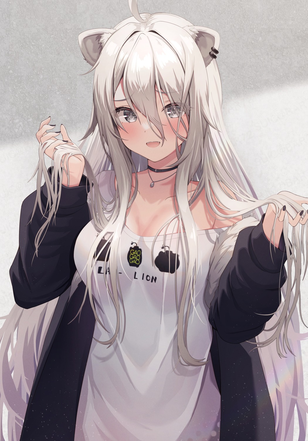 animal_ears, hololive, no_bra, shishiro_botan, suicabar72